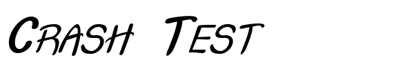 Crash Test font preview